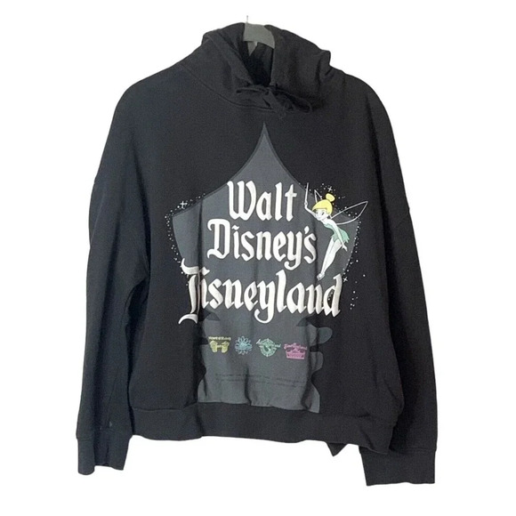Disney Tops - DISNEY 100 Tinkerbell Hoodie Womens Size Small Animation Studios Dark Grey Parks